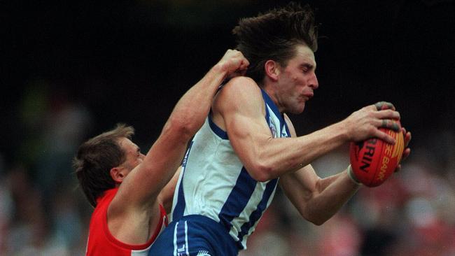 Corey McKernan played a key role in the 1996 Grand Final, even blocking the run of Tony Lockett.