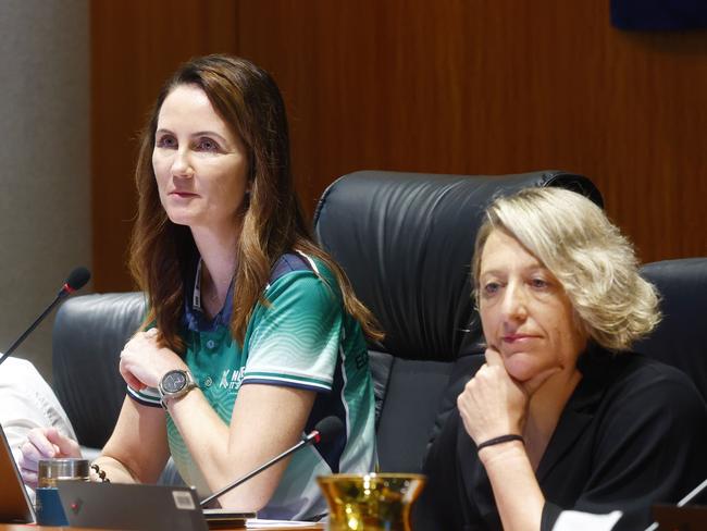 Cairns Regional Council planning director Ed Johnson, Cairns Mayor Amy Eden and acting CEO Christine Posgate at the council chambers. Picture: Brendan Radke