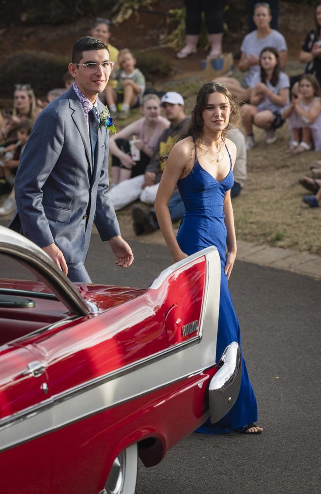 Diego Garcia-Singh and Jessica Bonnell at Harristown State High School formal at Highfields Cultural Centre, Friday, November 17, 2023. Picture: Kevin Farmer