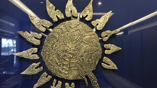 The 4.5sq m mosaic of the sun that was in the lobby of Makerston House.