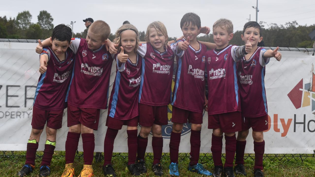 Coolum Penguins under 7s at the Morey Tonen Carnival at Kawana on August 13, 2022. Picture: Eddie Franklin.