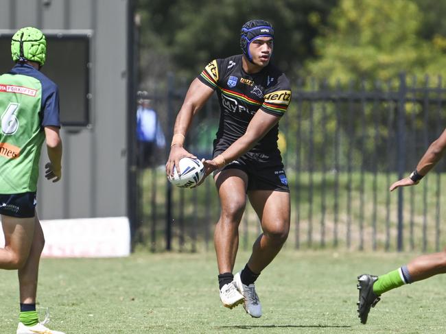 CANBERRA, AUSTRALIA, NewsWire Photos. MARCH 9, 2024: UNE Harold Matthews Cup - NSWRL Junior Reps Round Six Canberra Raiders vs Penrith Panthers at Raiders Belconnen in Canberra. Picture: NCA NewsWire / Martin Ollman