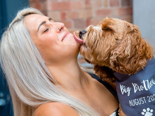 Matilda soccer player, Katrina Gorry, has announced her pregnancy. With her dog Rio. MUST CREDIT - Ann ODONG/Football Australia,