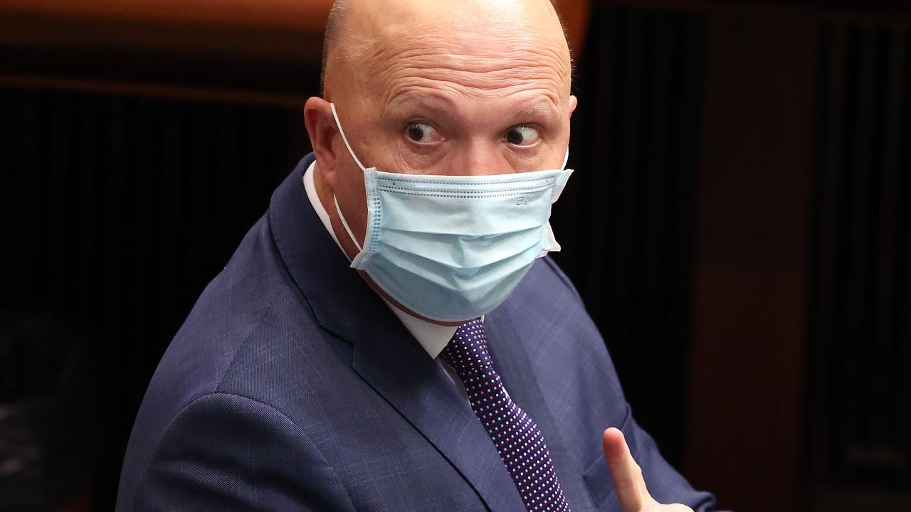 Defence Minister Peter Dutton during Question Time in October. Picture: NCA NewsWire/Gary Ramage