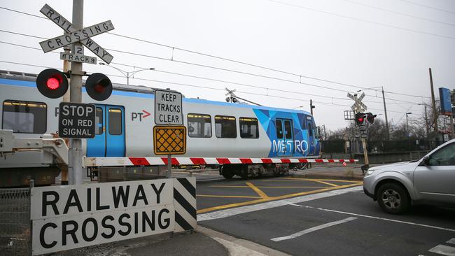 Bell St level crossing will be removed by 2022. Picture: George Salpigtidis