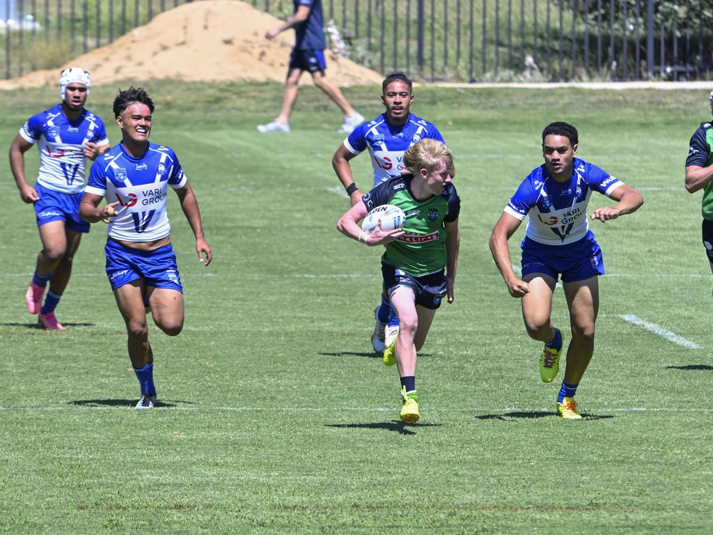 Bailey Logue makes a break. Picture: Martin Ollman