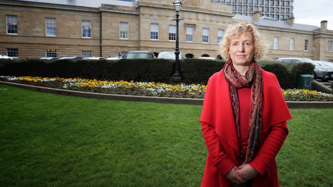 Murchison MLC Ruth Forrest outside State Parliament in Hobart. Picture: RICHARD JUPE