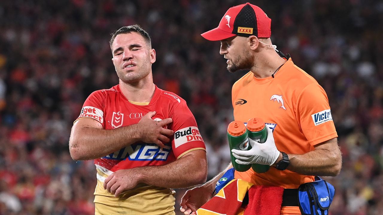 The Dolphins have suffered a huge blow with Sean O'Sullivan expected to miss up to four months of footy. Picture: Bradley Kanaris/Getty Images