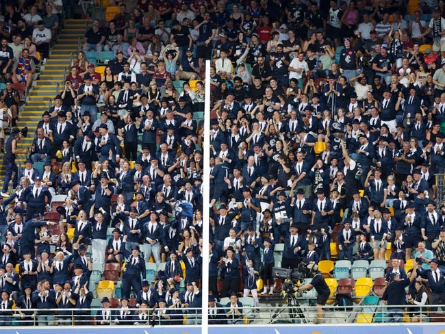 Carlton's Blues Brothers packed out a section of the Gabba.