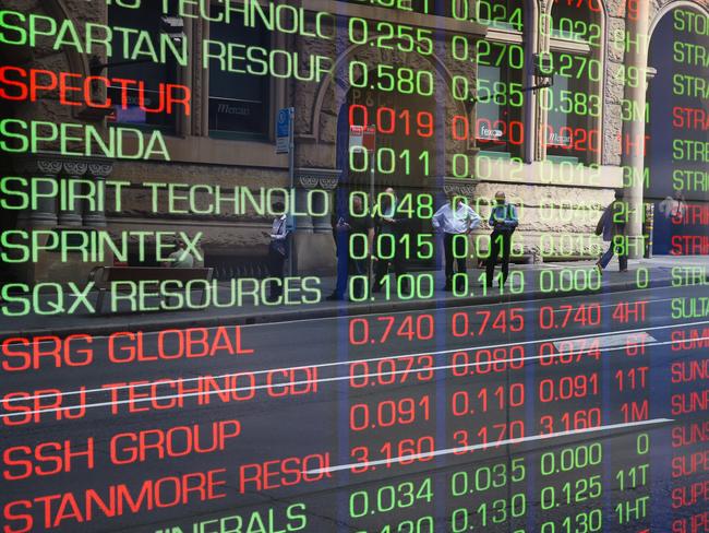 SYDNEY, AUSTRALIA: NewsWire Photos: MARCH 18 2024:  A general view of the digital boards at the ASX in Sydney. Picture: NCA NewsWire/ Gaye Gerard