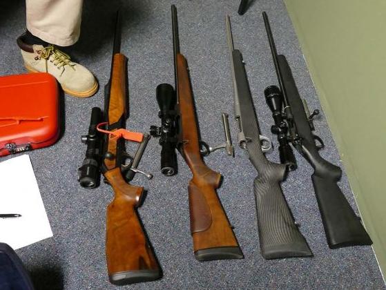 Cranston’s guns found by Police in his Bankstown office.