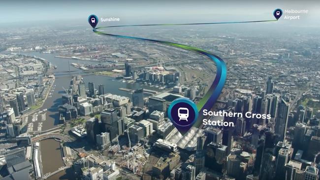 Melbourne Airport Rail Link will connect Tullamarine to Southern Cross Station.