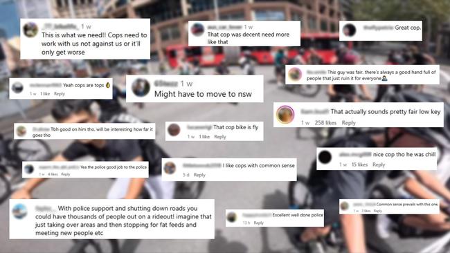 Comments from followers on videos posted by influencer Jordan Forte and his interactions with police.