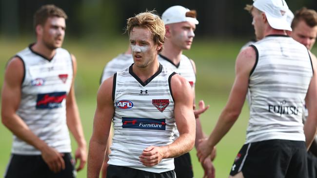 Essendon young gun Darcy Parish at the club’s pre-season training camp in Coffs Harbour. Picture: Chris Hyde/AFL Photos