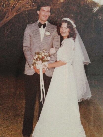 The couple on their wedding day in January 1979.