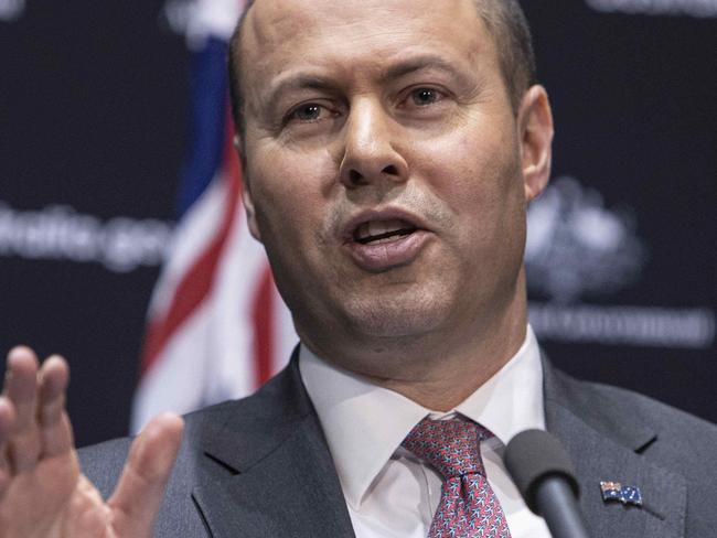 CANBERRA, AUSTRALIA-NCA NewsWire Photos 25 September 2020: Treasurer Josh Frydenberg and the Minister for Finance, Senator Mathias Cormann during a press conference at Parliament House in Canberra.Picture: NCA NewsWire / Gary Ramage