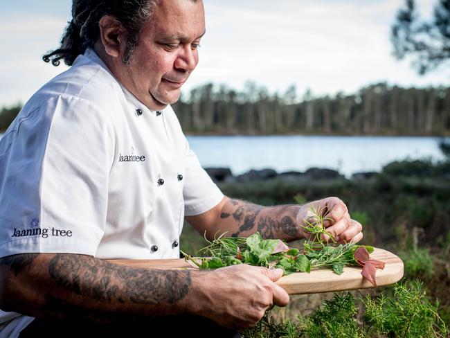 Clayton Donovan developed a taste for bush food after a trip out with his aunt. Picture: Lindsay Moller