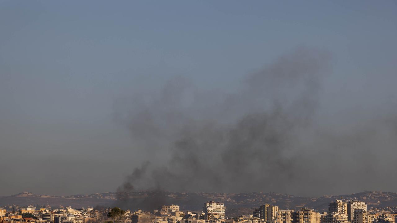 Smoke from an Israeli strike rises over Lebanon. Picture: Getty