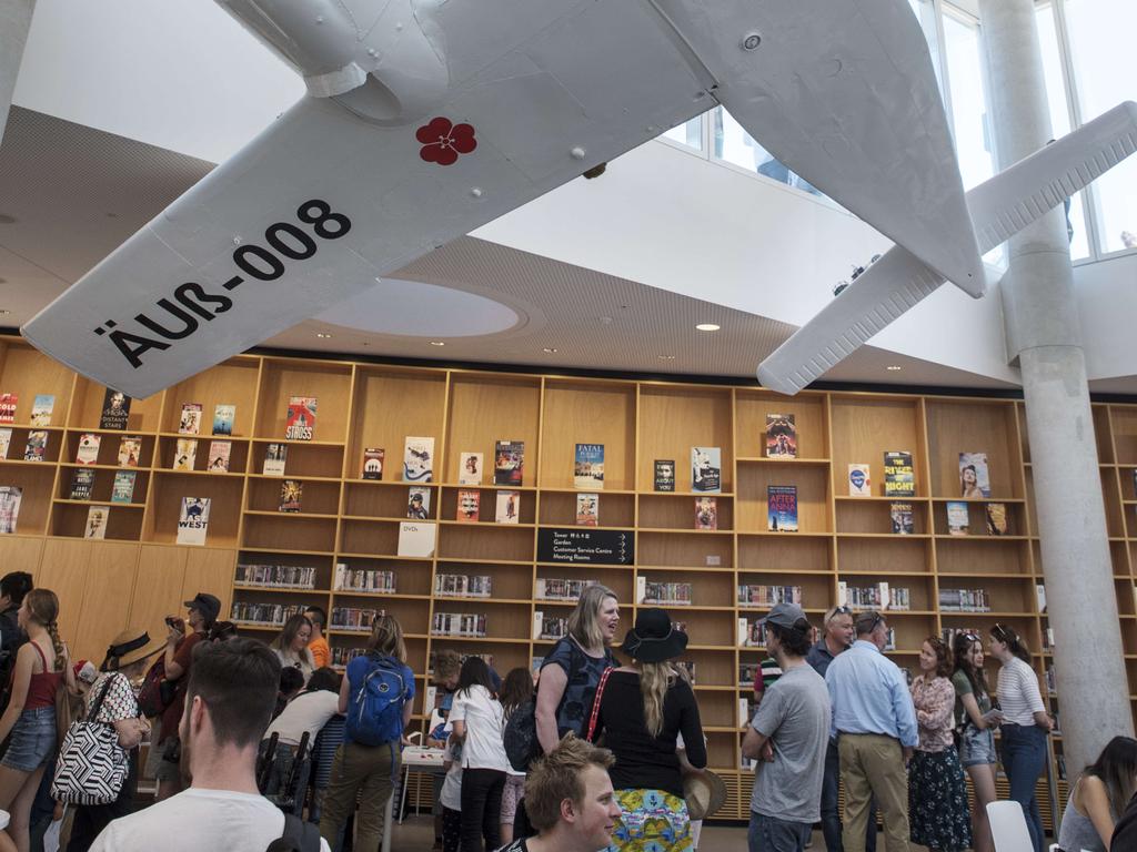 The Green Square library is hosting late night “lock-ins” for HSC students. Picture: Flavio Brancaleone