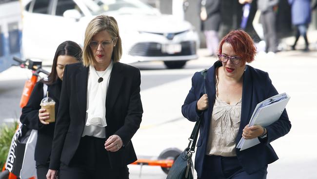 Counsel assisting the Coroner Ruth O’Gorman and Anna Cappellano-Higgins. Ms O’Gorman (left) on Tuesday outlined the nine draft issues to be examined at the inquest. Picture: NewsWire/Tertius Pickard