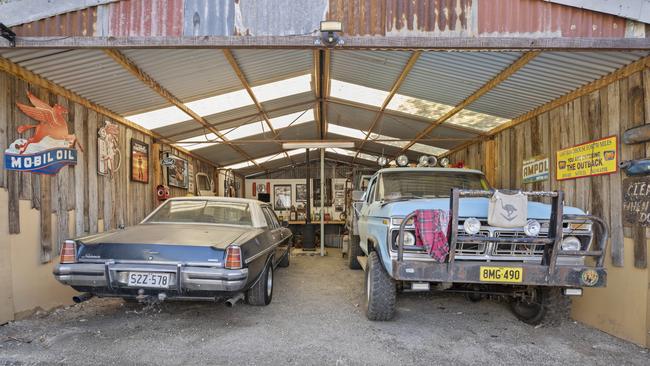 Mr Olver’s Wolf Creek museum includes a 1978 Holden used in the TV series. These are not for sale.