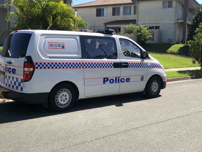 A crime scene has been established after a 12-year-old girl was found dead at a home in Coomera. Picture: Jeremy Pierce