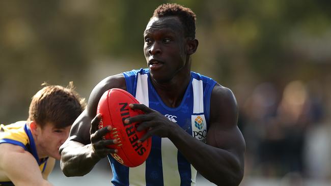 Daw in action during the round 14 VFL match between North Melbourne and Sandringham. Picture: Graham Denholm