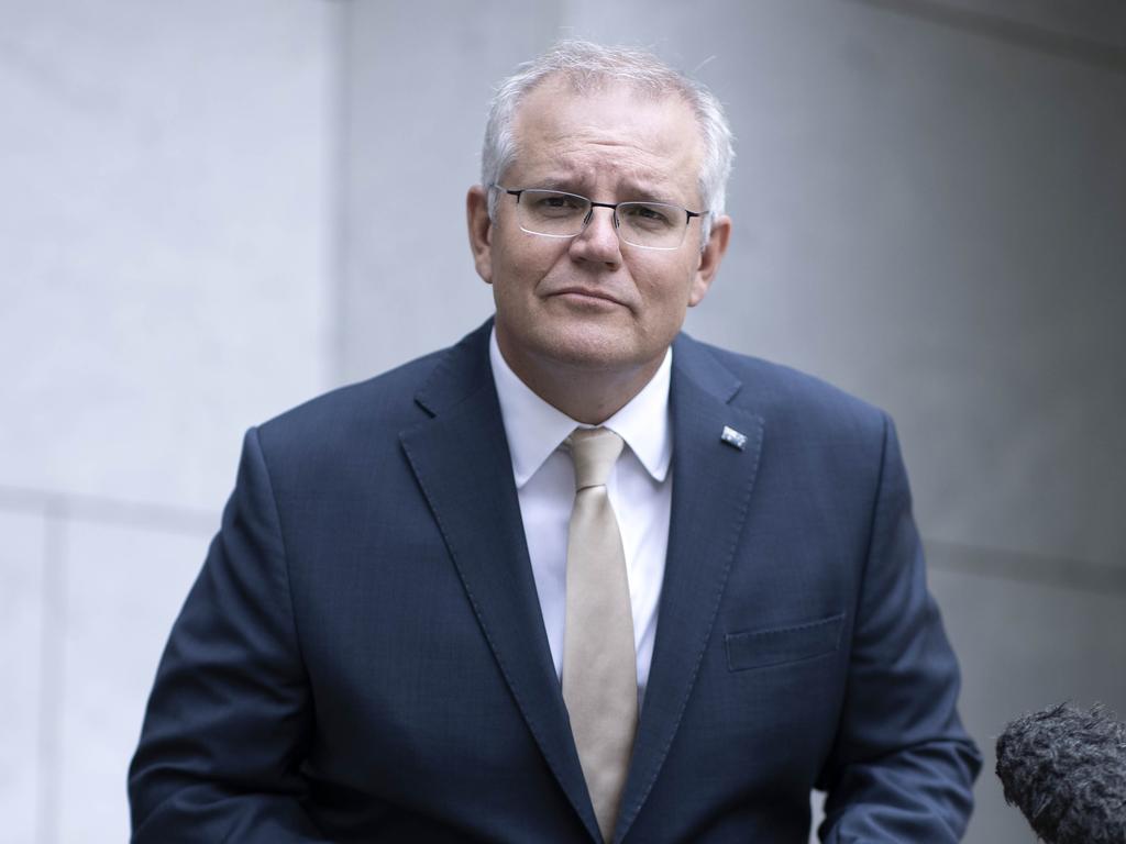 PM Scott Morrison insists Assange would simply be free to return to Australia if he wanted to. Picture: NCA NewsWire / Gary Ramage