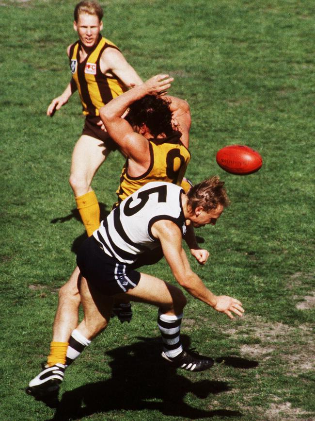 Poor Dipper got annihilated by Gary Ablett in the 1989 Grand Final.