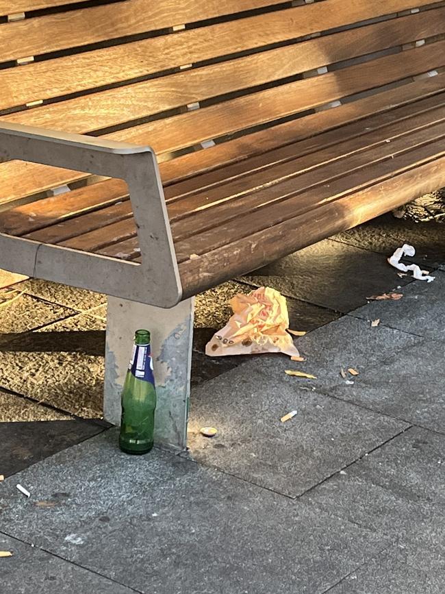 A photo of rubbish left behind at the square. Picture: Facebook.