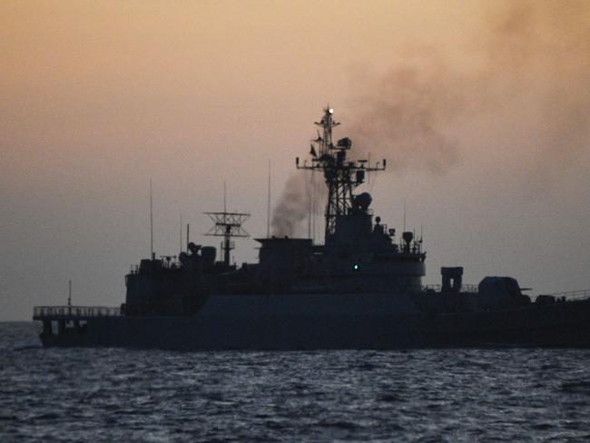 The People’s Liberation Army ships has been patrolling waters off Australia over the course of the week. Picture: AFP