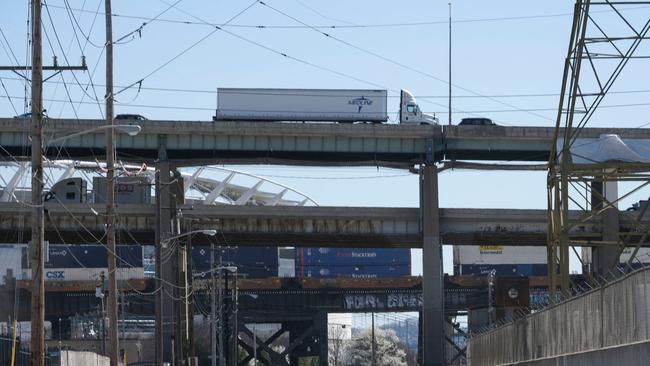 This bridge across the Ohio River in Cincinnati is the type of infrastructure to be targeted under the new spending plan. Picture: AFP