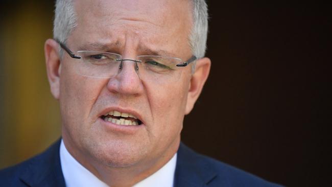 Prime Minister Scott Morrison on Thursday. Picture: AAP