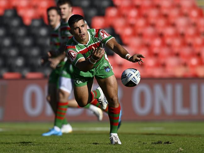 South Sydney hooker Peter Mamouzelos is expected to fill the huge boots of Damien Cook during State of Origin. Credit: NRL Images.