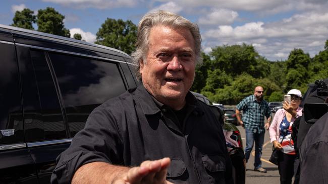 Steve Bannon arrives at the federal correctional institution, in Danbury, Connecticut. Picture: AFP.