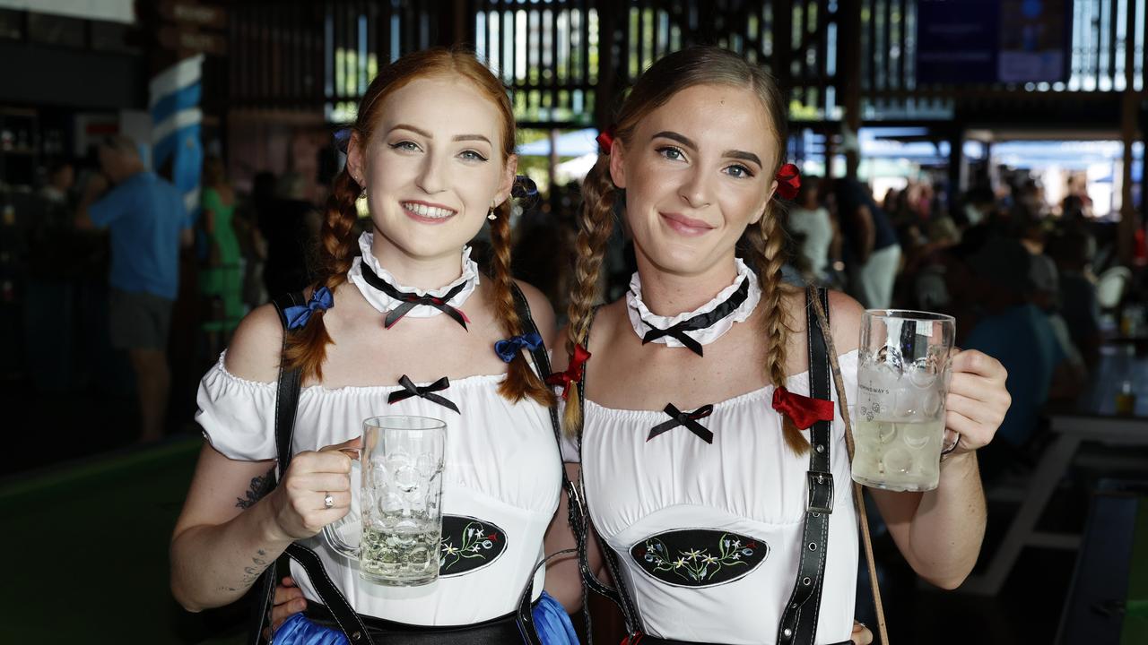 Paris Cotton and Chlorissa Bowman at Hemingway's Brewery's Oktoberfest celebrations. Picture: Brendan Radke