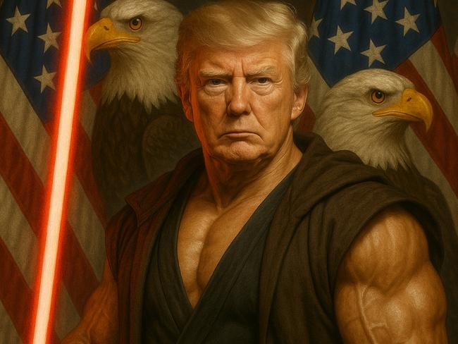 The White House shared an AI photo of Donald Trump for Star Wars Day. Picture: X@WhiteHouse