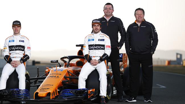 Zak Brown (R) is the executive director of the McLaren Technology Group. Pic: McLaren