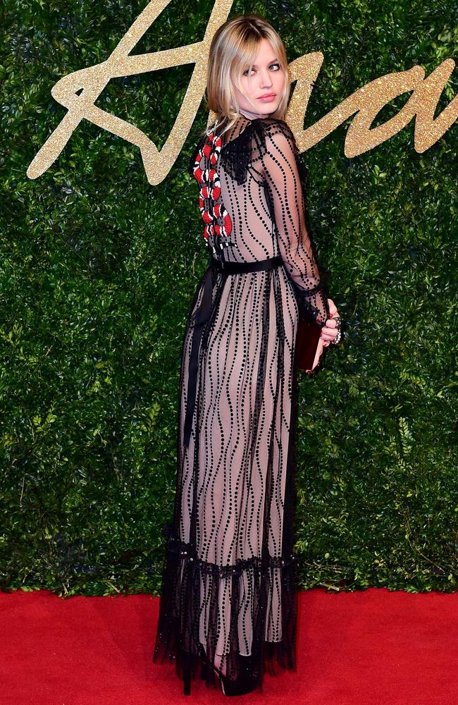 Georgia May Jagger attends the British Fashion Awards 2015 at London Coliseum on November 23, 2015 in London, England. Picture: AP