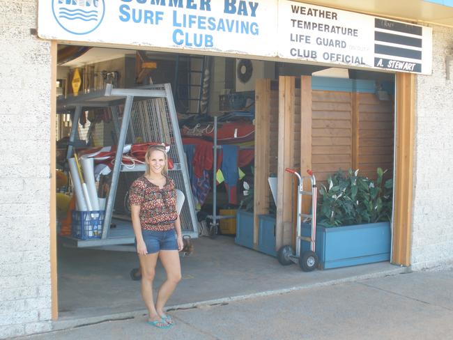 Susie at the lifesaving club.