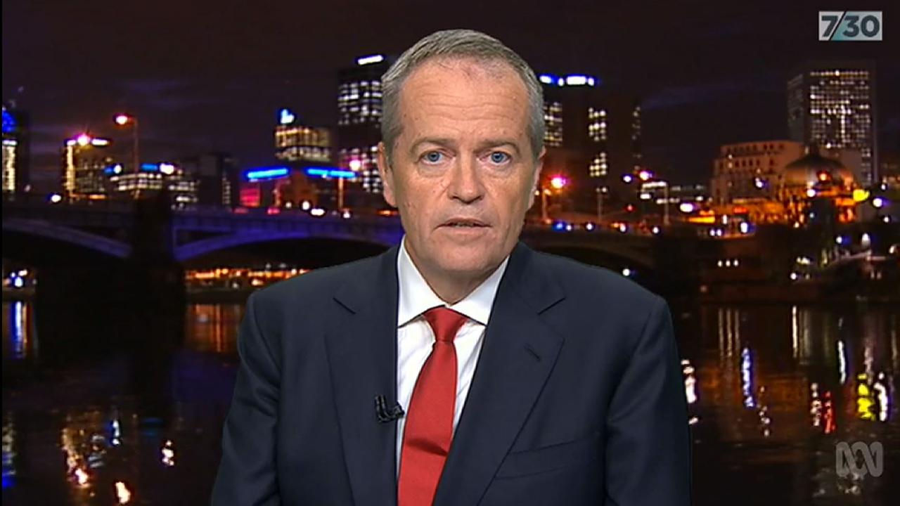 Bill Shorten on 7.30. Picture: ABC