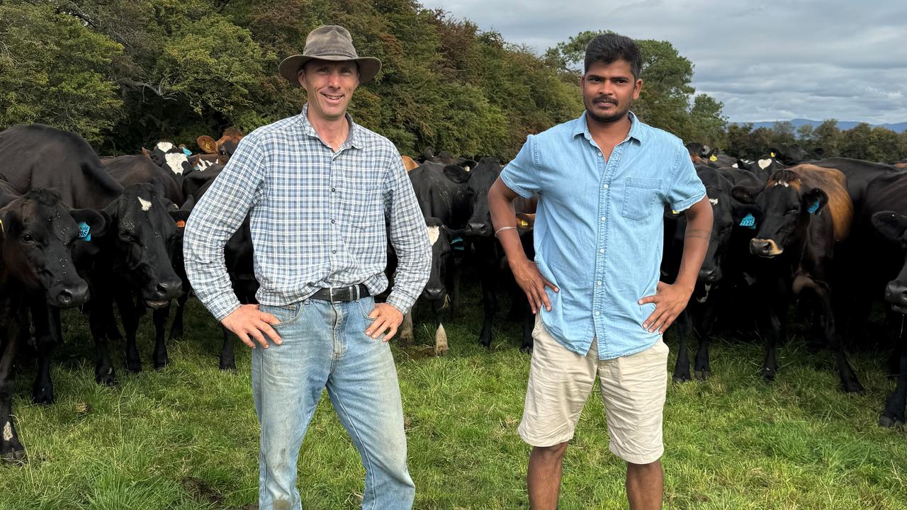 Dalmore Dairy Manager Mahesh Gampala with second in charge Nick Robinson. Picture: Supplied.