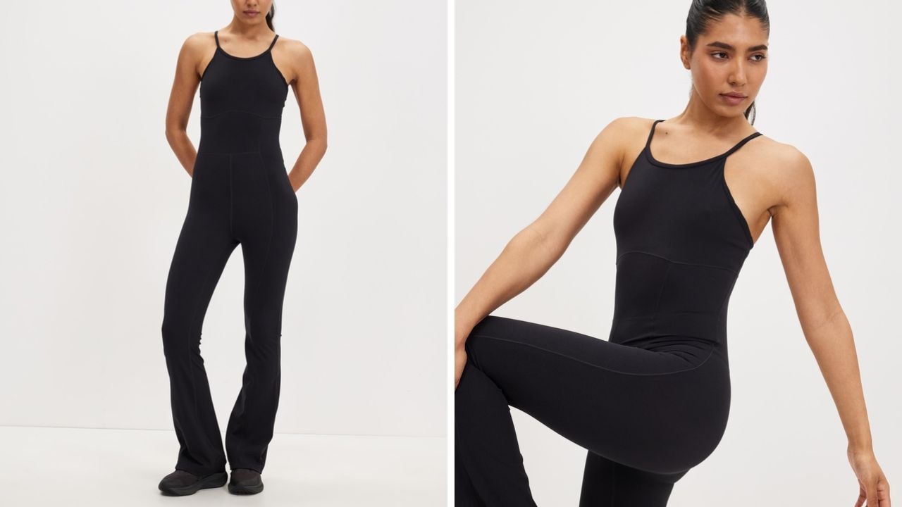 The infinity dri fit flare body suit from nike. Picture: The Iconic