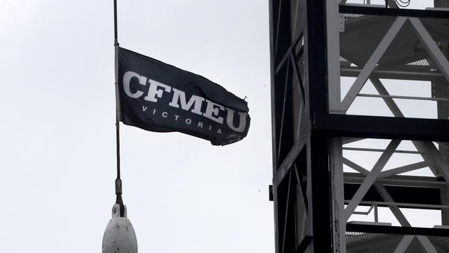 A CFMEU delegate allegedly threatened to shut down a site unless a worker joined the union. Picture David Geraghty