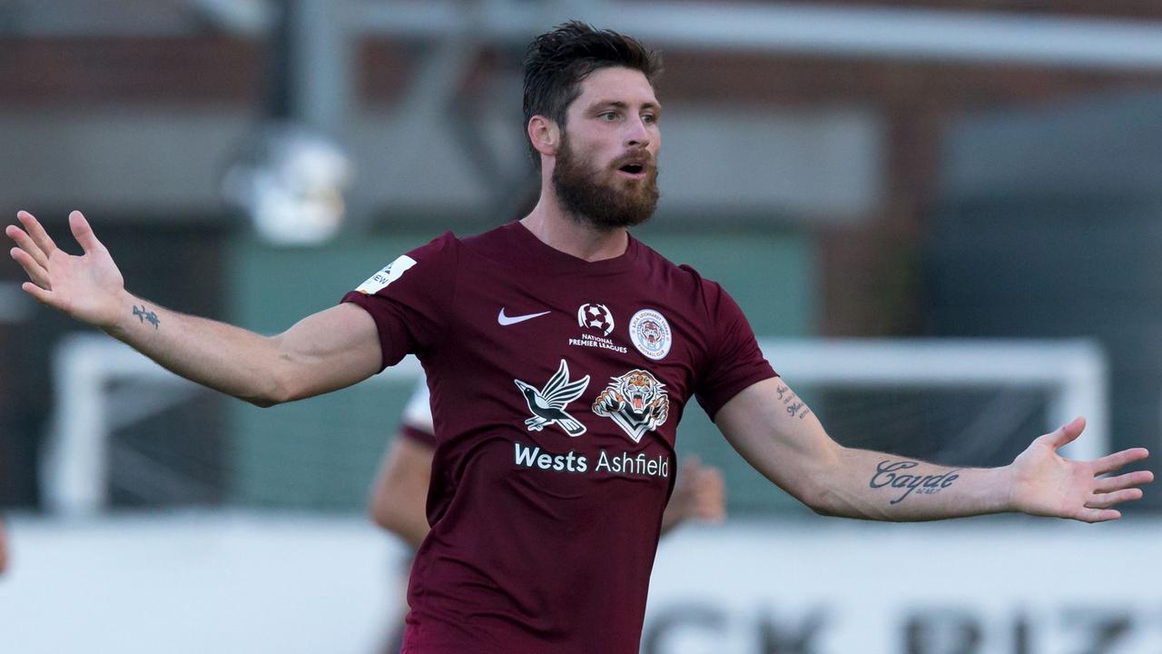 SYDNEY, NSW - APRIL 7: APIA Leichhardt striker Chris Payne in the FNSW NPL1 Men's between APIA Leichhardt Tigers and Rockdale City Suns at Lambert Park (Photos: Damian Briggs/FNSW)