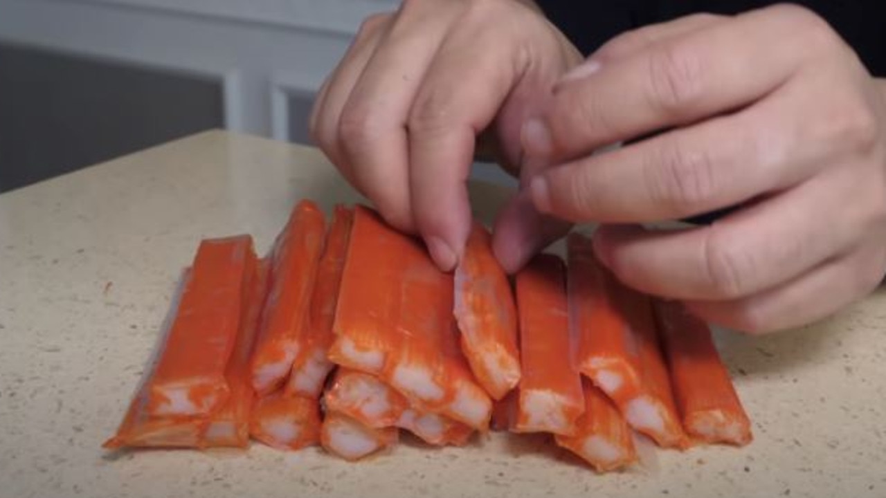 There is no crab in these ‘crab’ sticks. Picture: YouTube