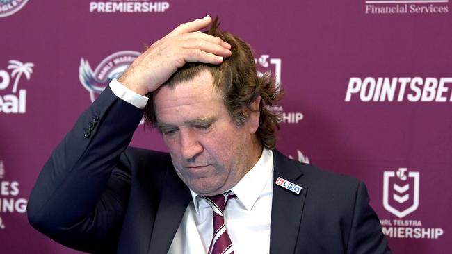 Hasler has a long and complicated history with Manly. Picture: NRL Photos