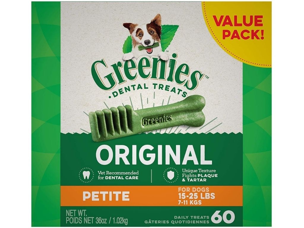 Dogs absolutely love these dental treats.