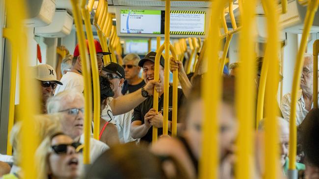 Businesses want to see more Brisbane visitors, who they believe will use the service in lieu of cars during busy holiday periods. Picture: Jerad Williams