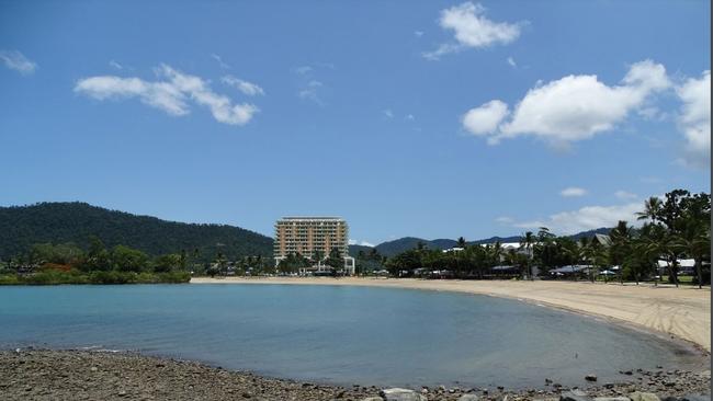 An impression of the proposed hotel in the northern precinct from the Airlie Beach foreshore. Picture: Supplied